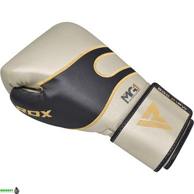 Боксерские перчатки RDX Leather Pearl White 16 ун.