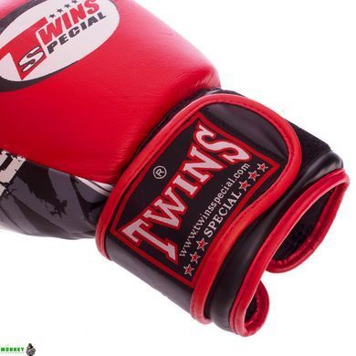 Перчатки боксерские кожаные TWN CLASSIC 0269 Черный-белый 10 унций