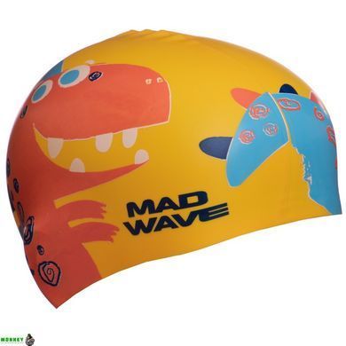 Шапочка для плавання дитяча MadWave Junior DINO M057916 Чорний