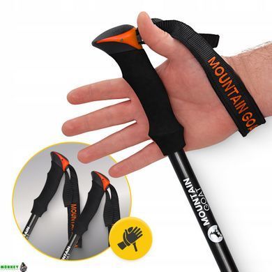 Трекинговые палки Mountain Goat Pro+ 43-130 см Black/Orange (P-5907739318251)