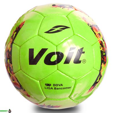 Мяч футбольный №5 PU ламин. MATSA VOIT FB-0717 (№5, 5 сл., сшит вручную, салатовый)
