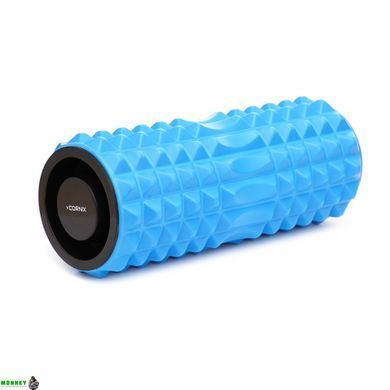 Масажний ролик Cornix EVA 33 x 14 см (валик, роллер) XR-0340 Blue