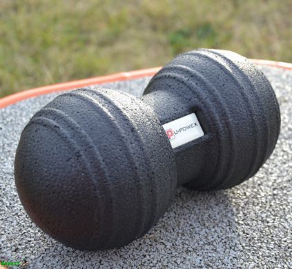 Масажний м'яч подвійний U-POWEX Epp foam peanut ball (d8*16cm.) Black
