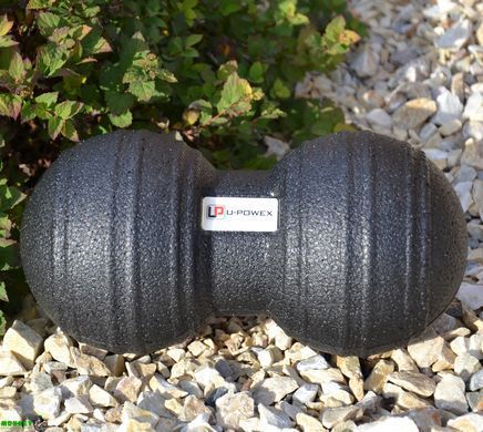 Масажний м'яч подвійний U-POWEX Epp foam peanut ball (d8*16cm.) Black