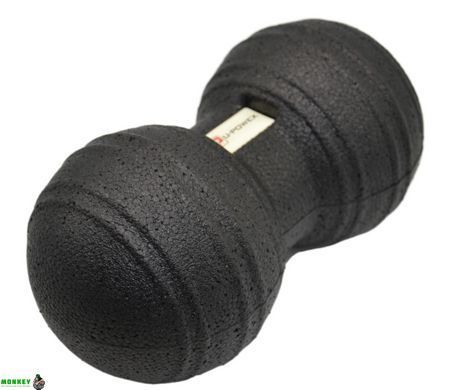 Масажний м'яч подвійний U-POWEX Epp foam peanut ball (d8*16cm.) Black