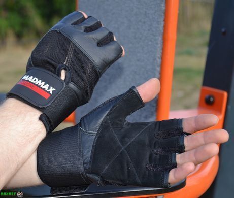 Рукавички для фітнесу MadMax MFG-269 Professional Exclusive Black L