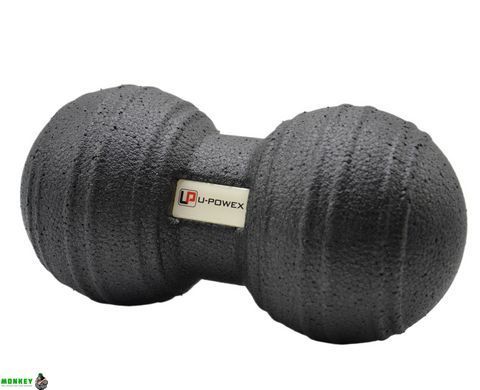 Масажний м'яч подвійний U-POWEX Epp foam peanut ball (d8*16cm.) Black