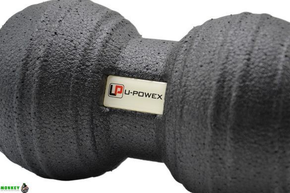 Масажний м'яч подвійний U-POWEX Epp foam peanut ball (d8*16cm.) Black