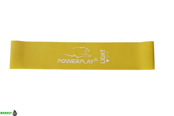 Фітнес гумка PowerPlay 4114 Х-Light Жовта (500*50*0,6 мм.)