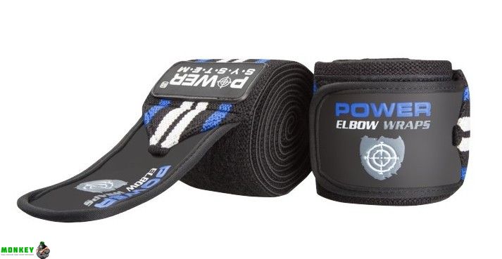 Локтевые бинты Power System Elbow Wraps PS-3600 Blue/Black