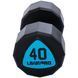 Гантели профессиональные с полиуретановым покрытием LiveUp LP8003-40 (2х40кг)