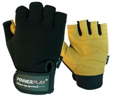 Перчатки для фитнеса и тяжелой атлетики PowerPlay 1574 черно-коричневые S
