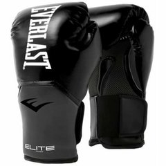 Боксерські рукавиці Everlast ELITE TRAINING GLOVES чорний, сірий Уні 16 унций