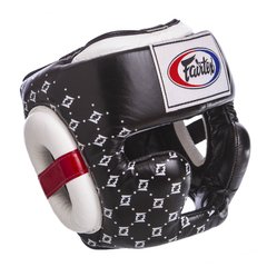 Шлем боксерский с полной защитой кожаный FAIRTEX HG10 (р-р M-XL, цвета в ассортименте)