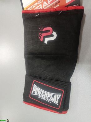 Бінті-рукавички PowerPlay 3096 з гелевими подушечками S Чорні