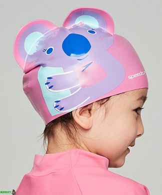 Шапка для плавания Speedo KOALA PRT CHARACTER CAP IU розовый, пурпурный OSFM
