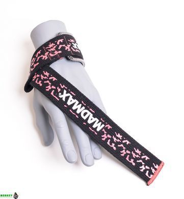 Лямки для тяги MadMax Camo Power Wrist Camo/Pink