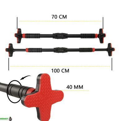 Турник раздвижной Cornix Pro+ 65-100 см XR-0286 Black/Red