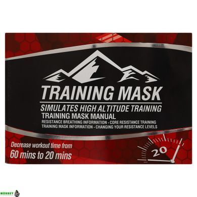 Маска тренировочная Training Mask SP-Sport FI-6214 L-250-300LBS (113-136кг) черный