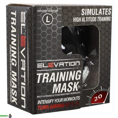 Маска тренировочная Training Mask SP-Sport FI-6214 L-250-300LBS (113-136кг) черный