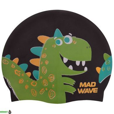 Шапочка для плавания детская MadWave Junior DINO M057916 Желтый
