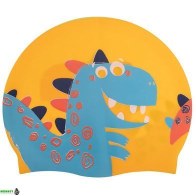 Шапочка для плавания детская MadWave Junior DINO M057916 Желтый