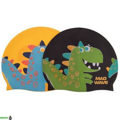Шапочка для плавания детская MadWave Junior DINO M057916 Желтый