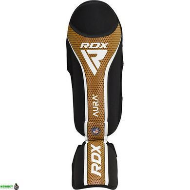 Защита голени и стопы RDX SHIN INSTEP AURA PLUS T-17 Black Golden L