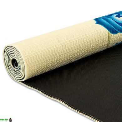 Килимок для йоги Джутовий (Yoga mat) Record FI-7157-1 розмір 183x61x0,3см принт мандала Чакри