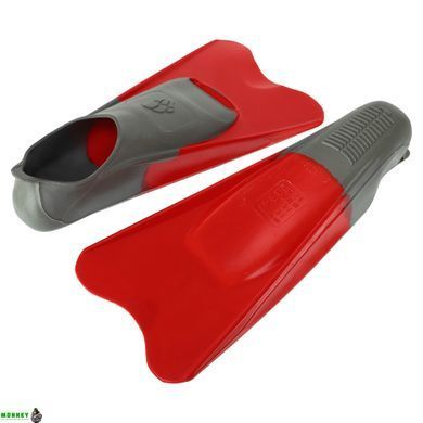 Ласты для тренировок в бассейне короткие с закрытой пяткой MadWave M074606405W размер 38-39 красный