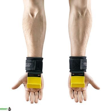 Гачки для перекладини та тяги 4FIZJO Hooks Black/Yellow (P-5907739311078)