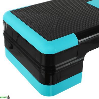 Степ-платформа SP-Sport FI-1574 Чорно-бірюзовий 90x34x10-20см