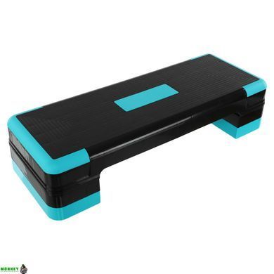 Степ-платформа SP-Sport FI-1574 Чорно-бірюзовий 90x34x10-20см