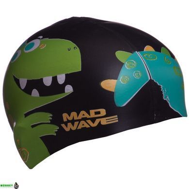 Шапочка для плавания детская MadWave Junior DINO M057916 Желтый