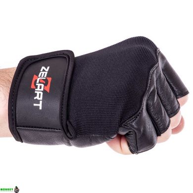 Перчатки для фитнеса и тренировок Zelart SB-161600 S-XXL черный
