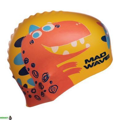 Шапочка для плавания детская MadWave Junior DINO M057916 Желтый