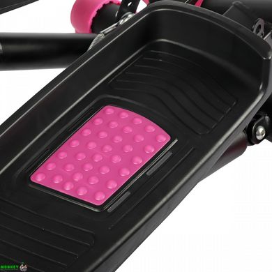 Степпер поворотний (міні-степпер) з еспандерами SportVida SV-HK0360 Black/Pink
