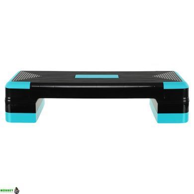 Степ-платформа SP-Sport FI-1574 Чорно-бірюзовий 90x34x10-20см