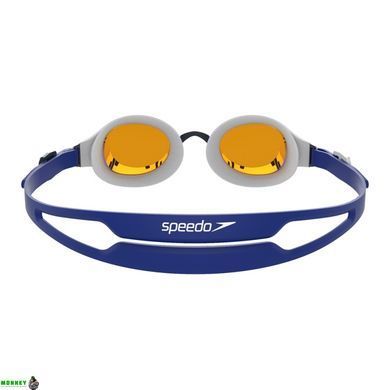 Окуляри для плавання Speedo HYDROPURE MIRROR GOG AU Уні синій, золотий
