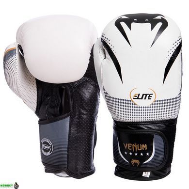 Перчатки боксерские кожаные VNM NEW ELITE VL-2042 Белый 12 унций