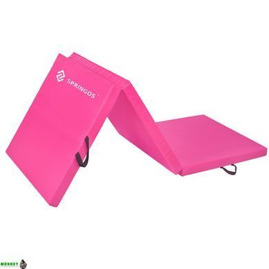 Мат гімнастичний складний Springos 180 x 60 x 5.5 cм FA0061 Pink