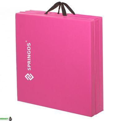 Мат гімнастичний складний Springos 180 x 60 x 5.5 cм FA0061 Pink