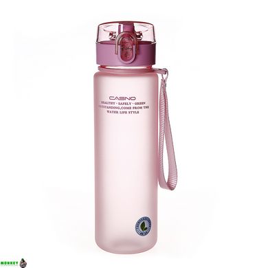 Бутылка для воды CASNO 850 мл KXN-1183 Розовая + металлический венчик