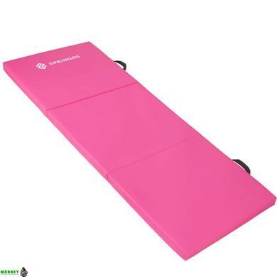 Мат гімнастичний складний Springos 180 x 60 x 5.5 cм FA0061 Pink