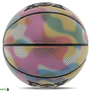 М'яч баскетбольний PU FOX BA-9802 №7 срібний