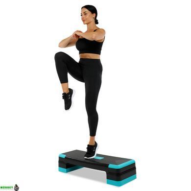 Степ-платформа SP-Sport FI-1574 Чорно-бірюзовий 90x34x10-20см