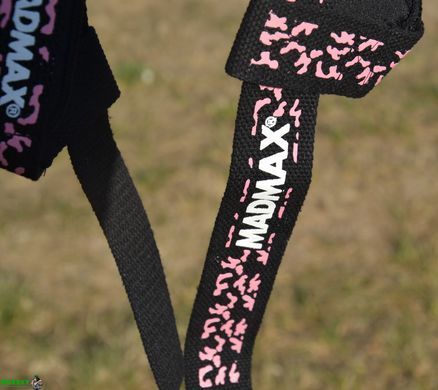 Лямки для тяги MadMax Camo Power Wrist Camo/Pink