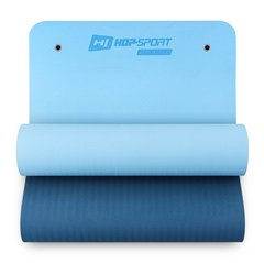 Фітнес-килимок з отворами Hop-Sport TPE 0,8см HS-T008GM синьо-блакитний