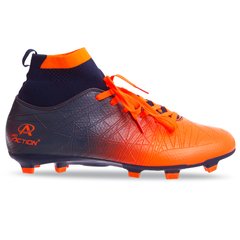 Бутси футбольне взуття з носком Pro Action PRO-1000-4 NAVYORANGE розмір 40-45 (верх-TPU, підошва-TPU, т.синій-оранжевий)