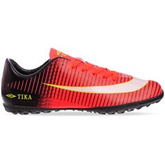 Сороконожки обувь футбольная OWAXX GF-001-2 размер 39-44 (верх-PU, подошва-RB, красный-черный)